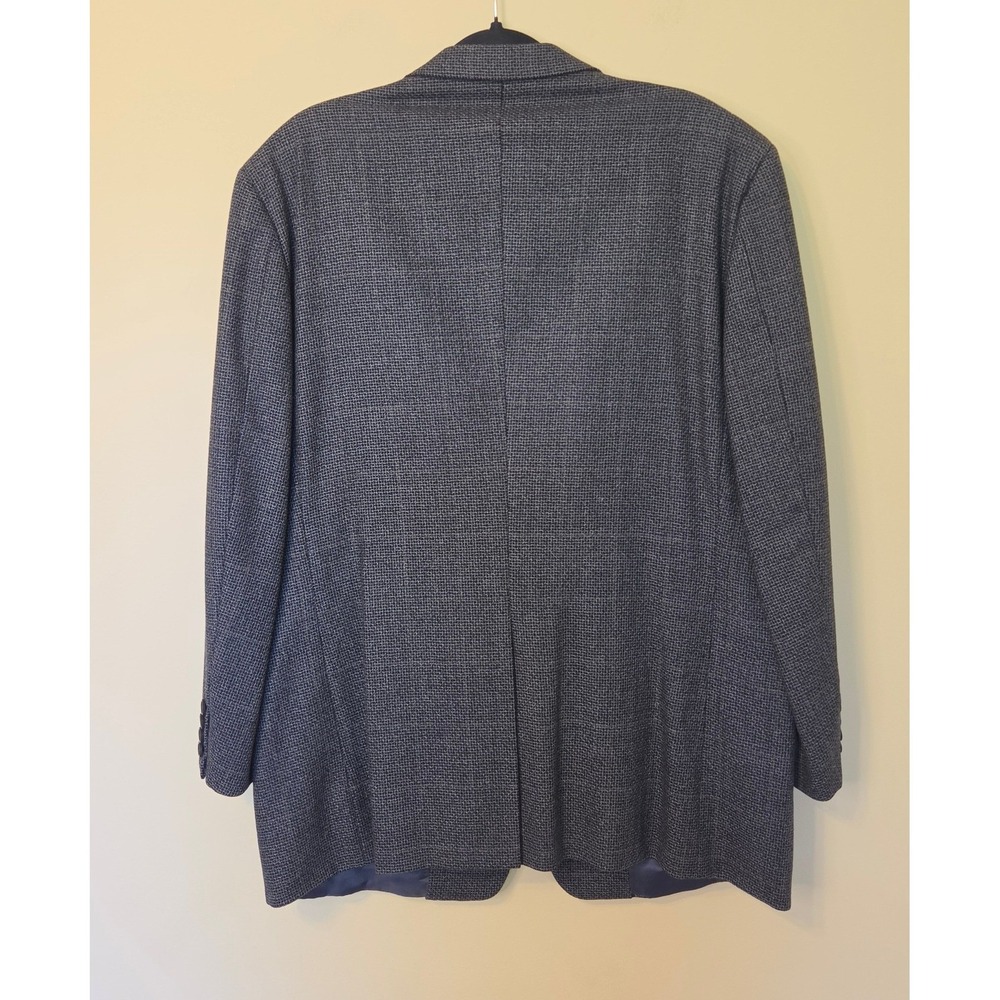 Hickey Freeman Canterbury Grey Micro Check Blazer Mens 43R Wool Cashmere Vtg - Picture 4 of 11